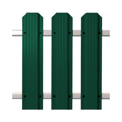 Штакетник Кантри фигурный RAL 6005 зелёный мох (зелёный, мох) в Нижнем Новгороде